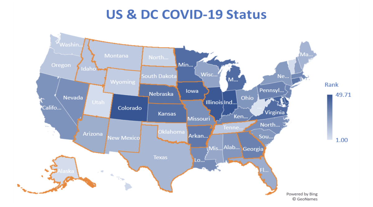 ArrowStream COVID-19 State Ranking Model