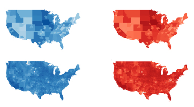 American Food Outflows and Inflows Map